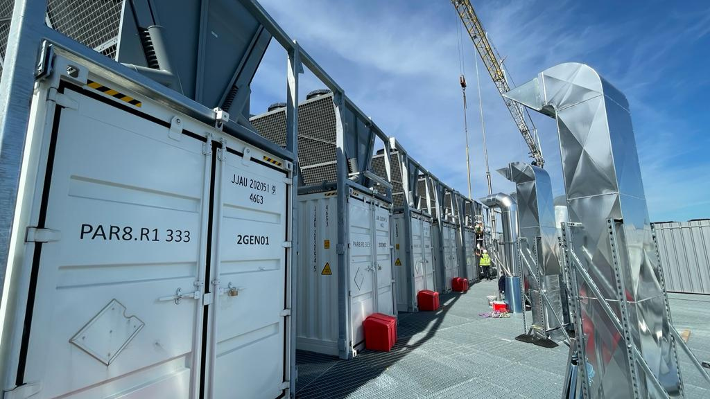 Genset container enclosure for data center