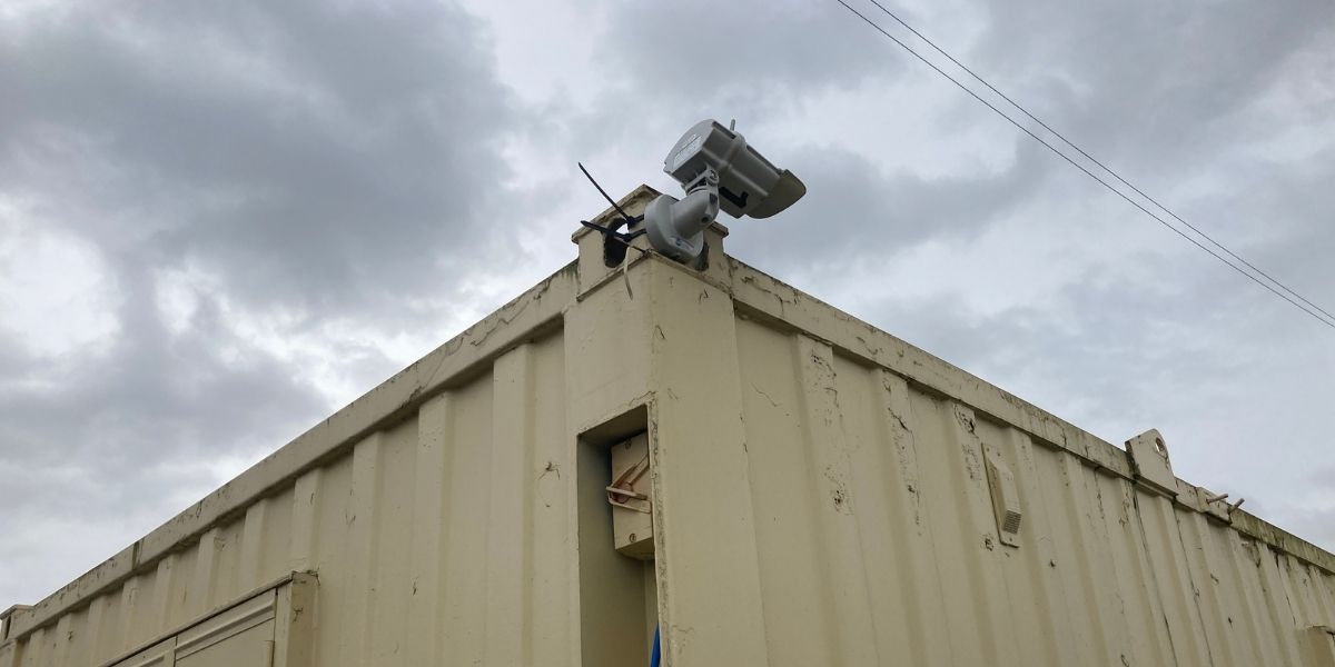 How not to attach CCTV to a shipping container