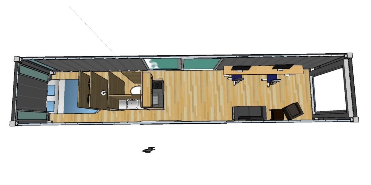 Shipping container 3D plan