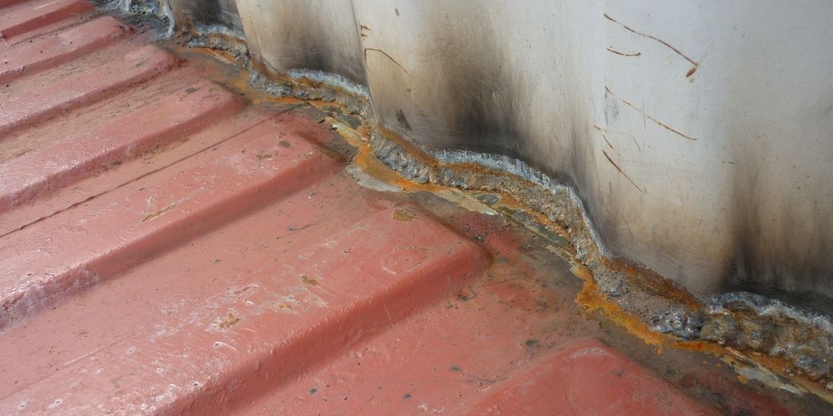 Welding a shipping container