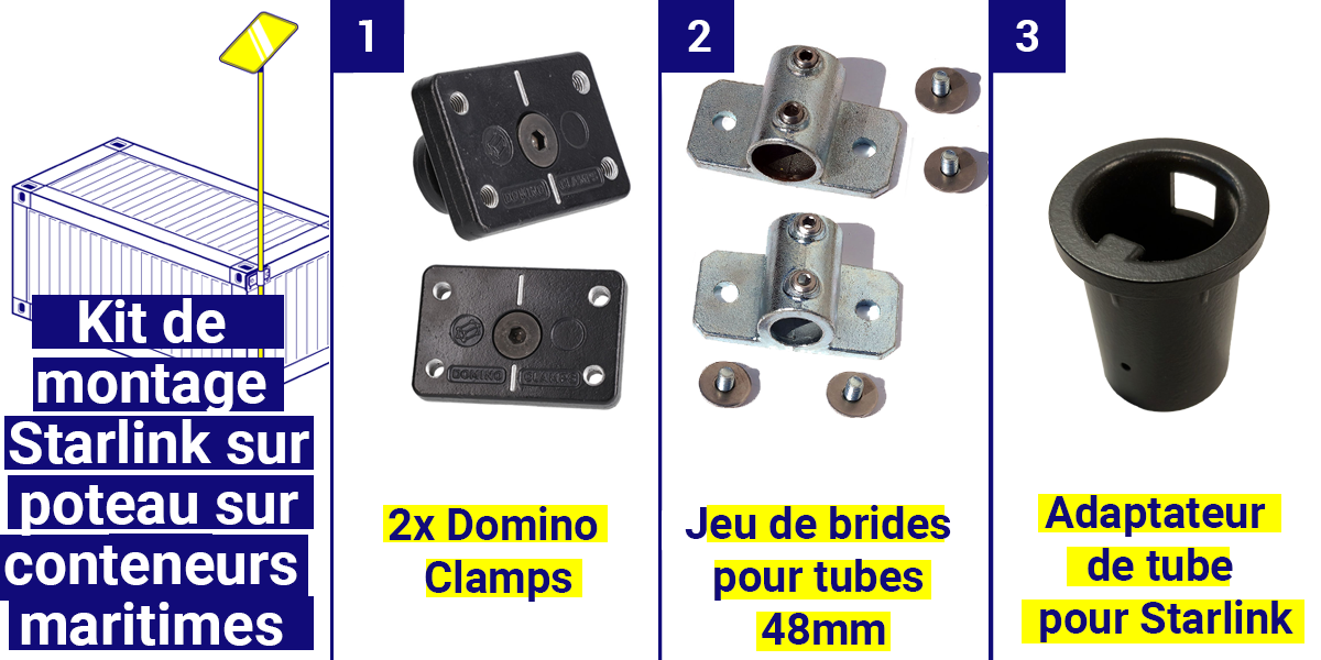 Starlink Pole Mounting Kit for Shipping Containers