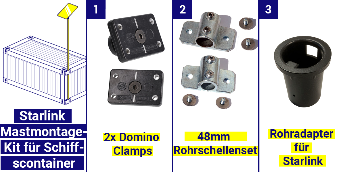 Starlink Pole Mounting Kit for Shipping Containers