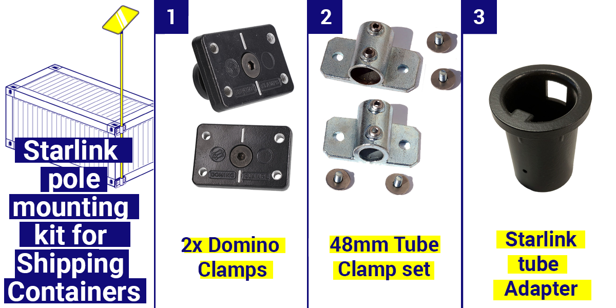 Starlink Pole Mounting Kit for Shipping Containers