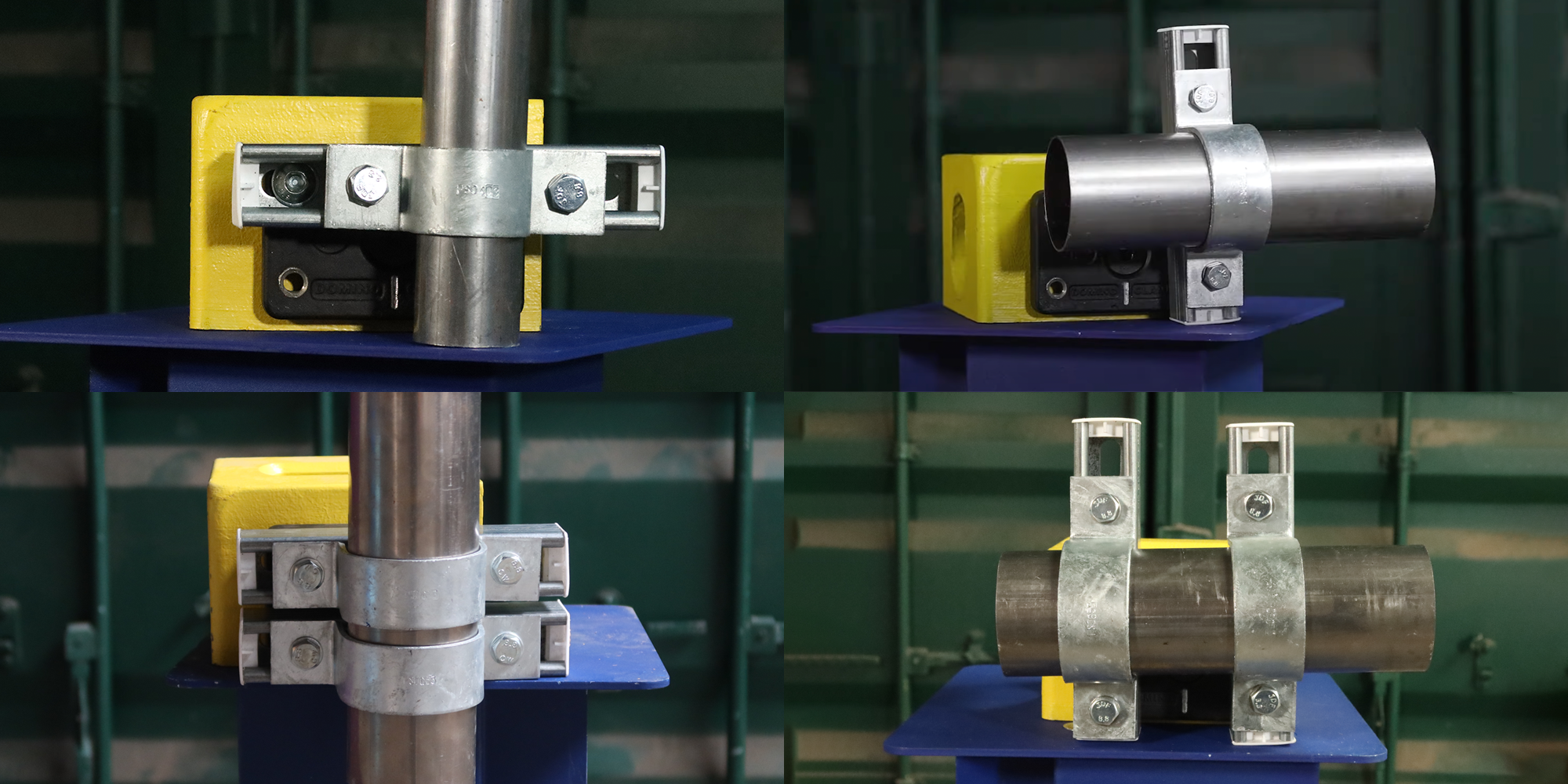 Unistrut pipe clamp orientations