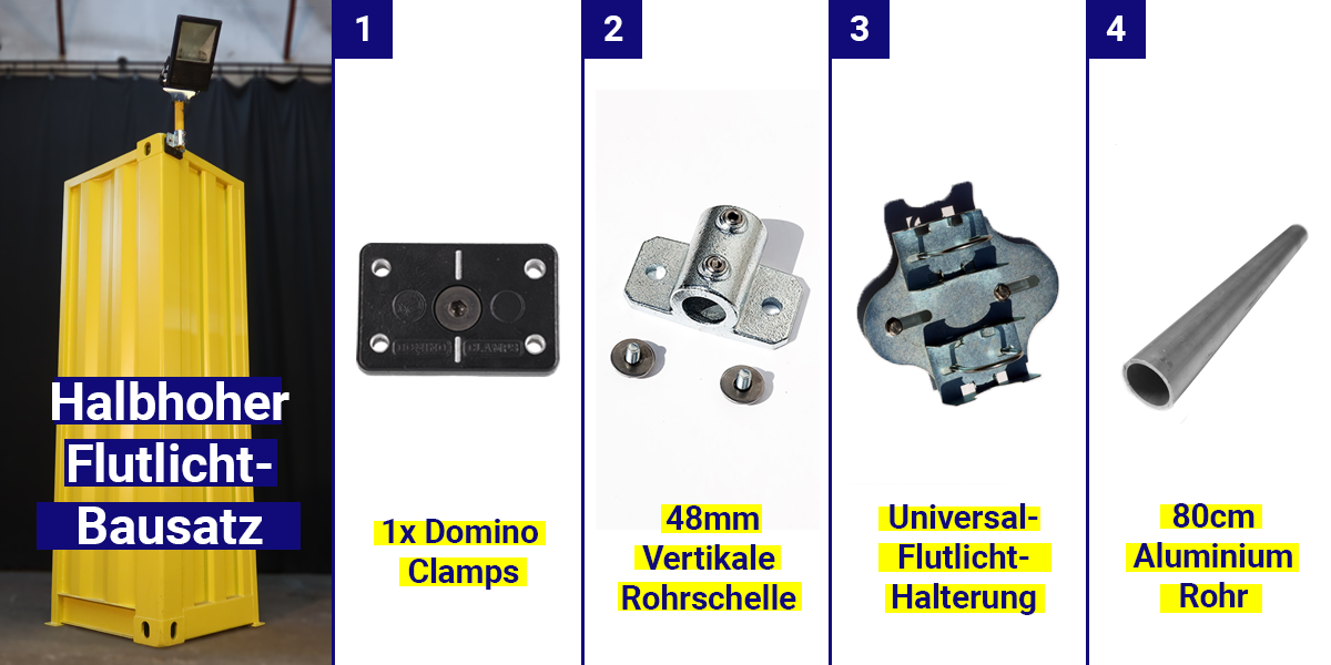 Halbhoher Flutlicht-Bausatz.