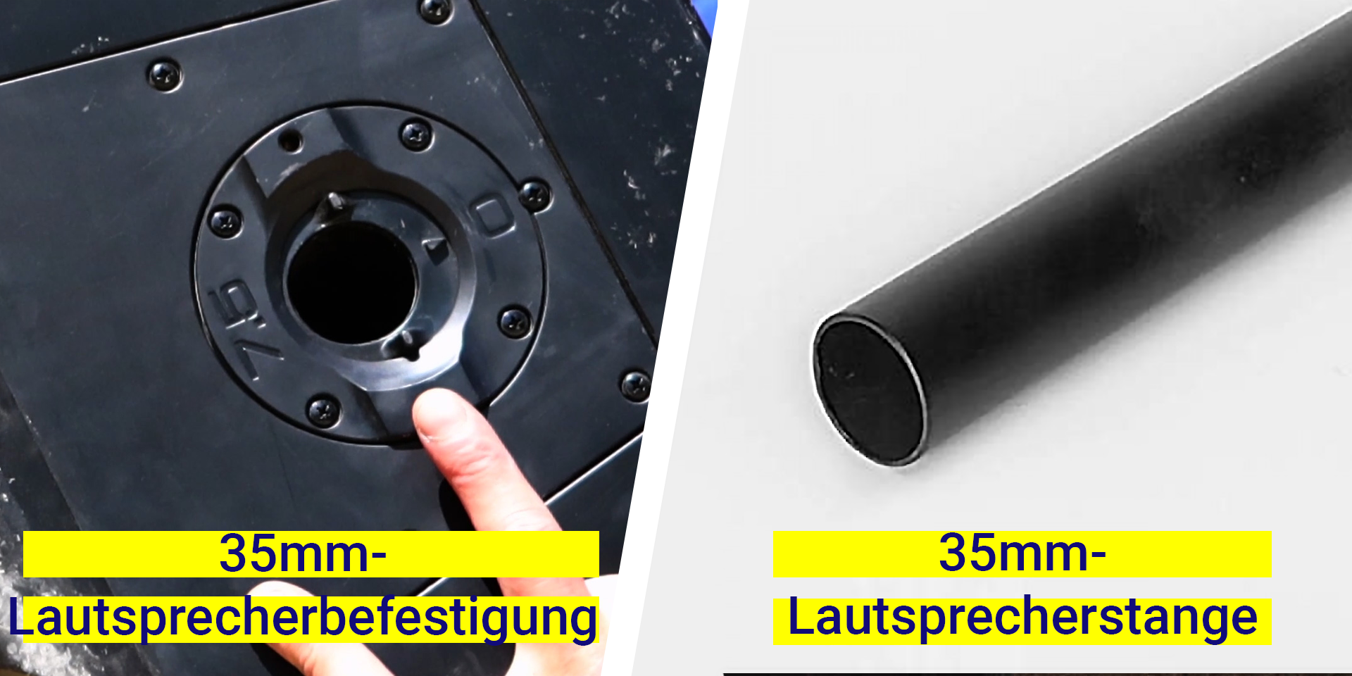 Lautsprecherhalterung vs. Lautsprecherstange