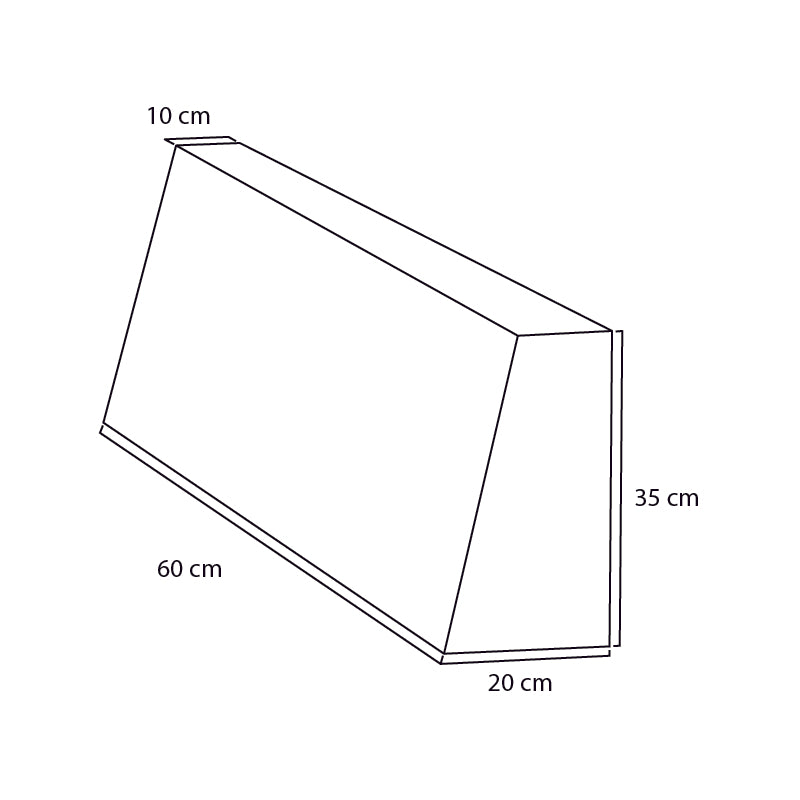 ryghynde med en bredde på 60cm