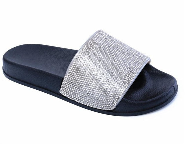 bling slides for women