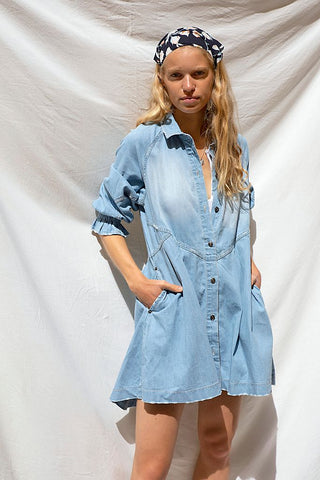 Denim mini dress