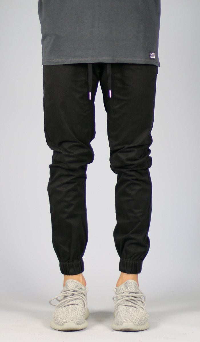 black drop crotch joggers