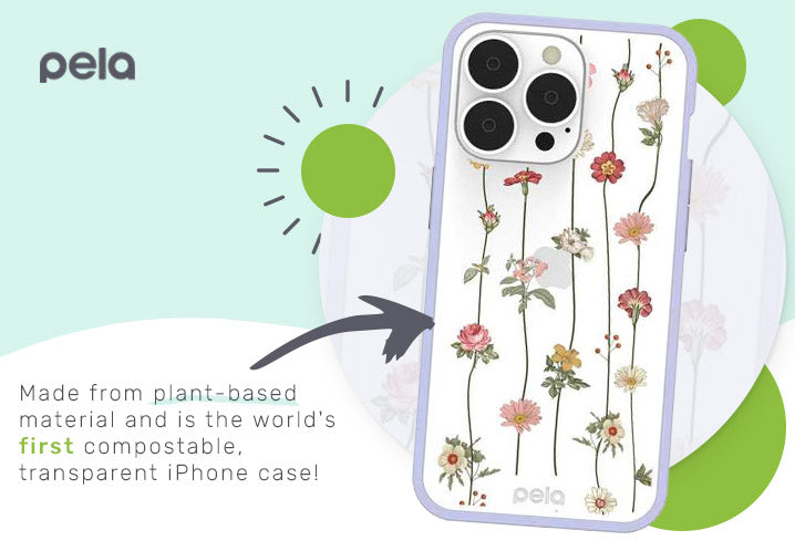 Clear Floral Vines iPhone 13 Case With Lavender Ridge