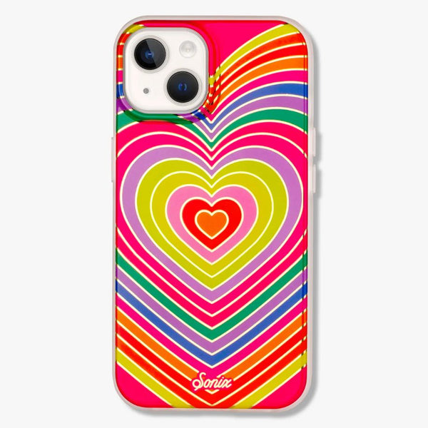 iPhone 13 rainbow heart case