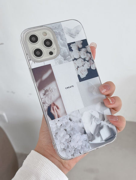 Handheld representation of cute aesthetic phone cases