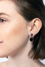 Load image into Gallery viewer, 925 Silver Earrings Oval-Shaped Garnet
