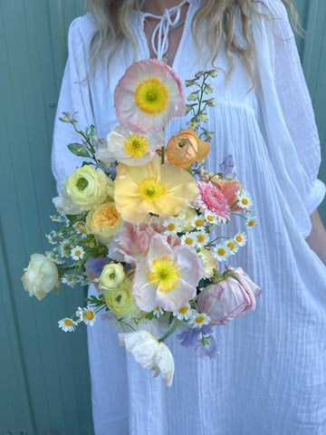 wedding bouquet before preserving and pressing pressed flower artist