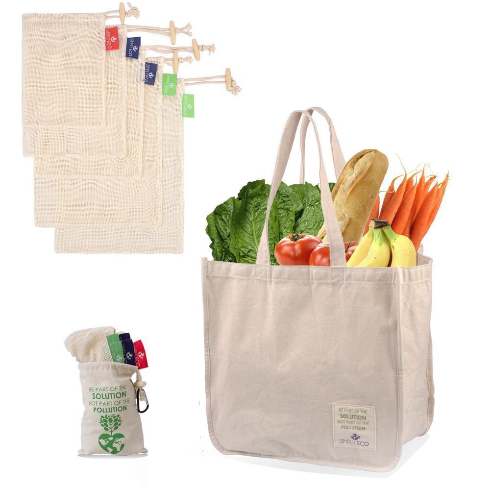Sturdy Reusable Canvas Shopping Tote Bag for Groceries and Cotton Bags — Simply Eco Store