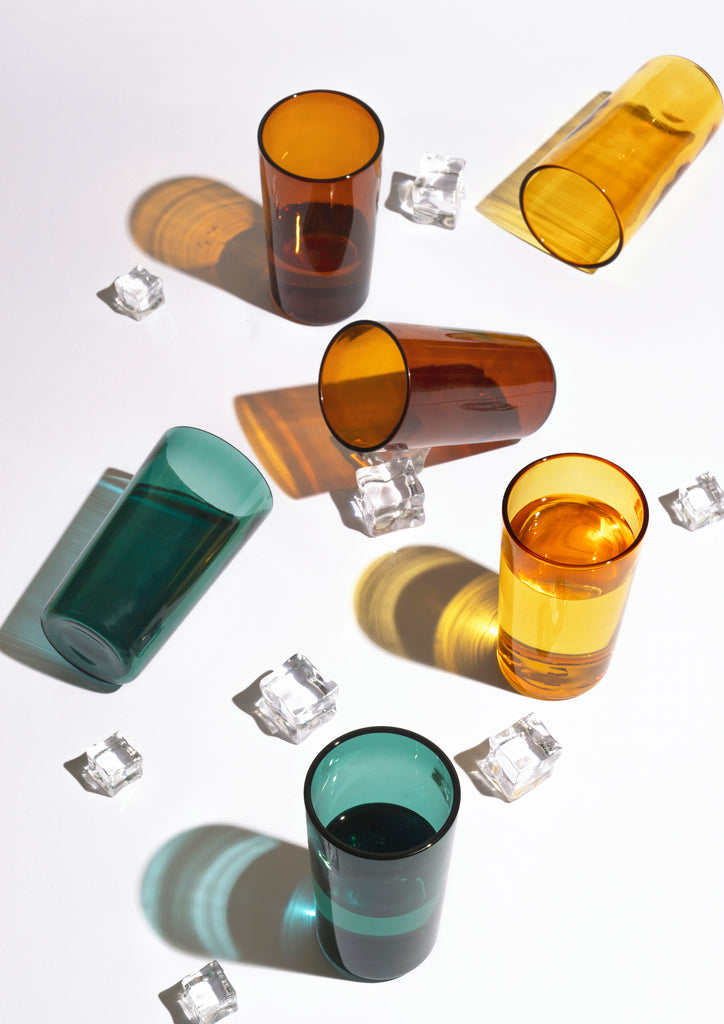 Juliette Glasses - Amber | multi colored drinking glasses | Glassware ...