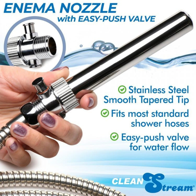 Douche Anale - CleanStream - Enema Nozzle With Easy Push Valve boutique-erotique-quebec