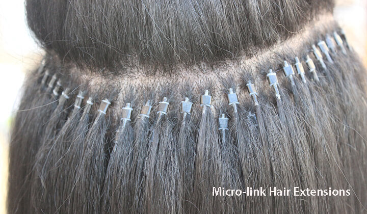Micro-link hair extensions