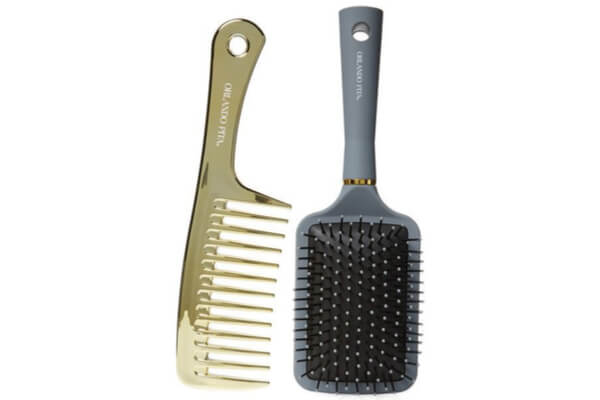 wide tooth combs and paddle brushes