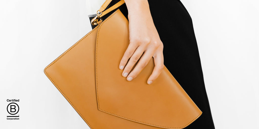 MODHER Envelope Clutch in vegetable tanned leather