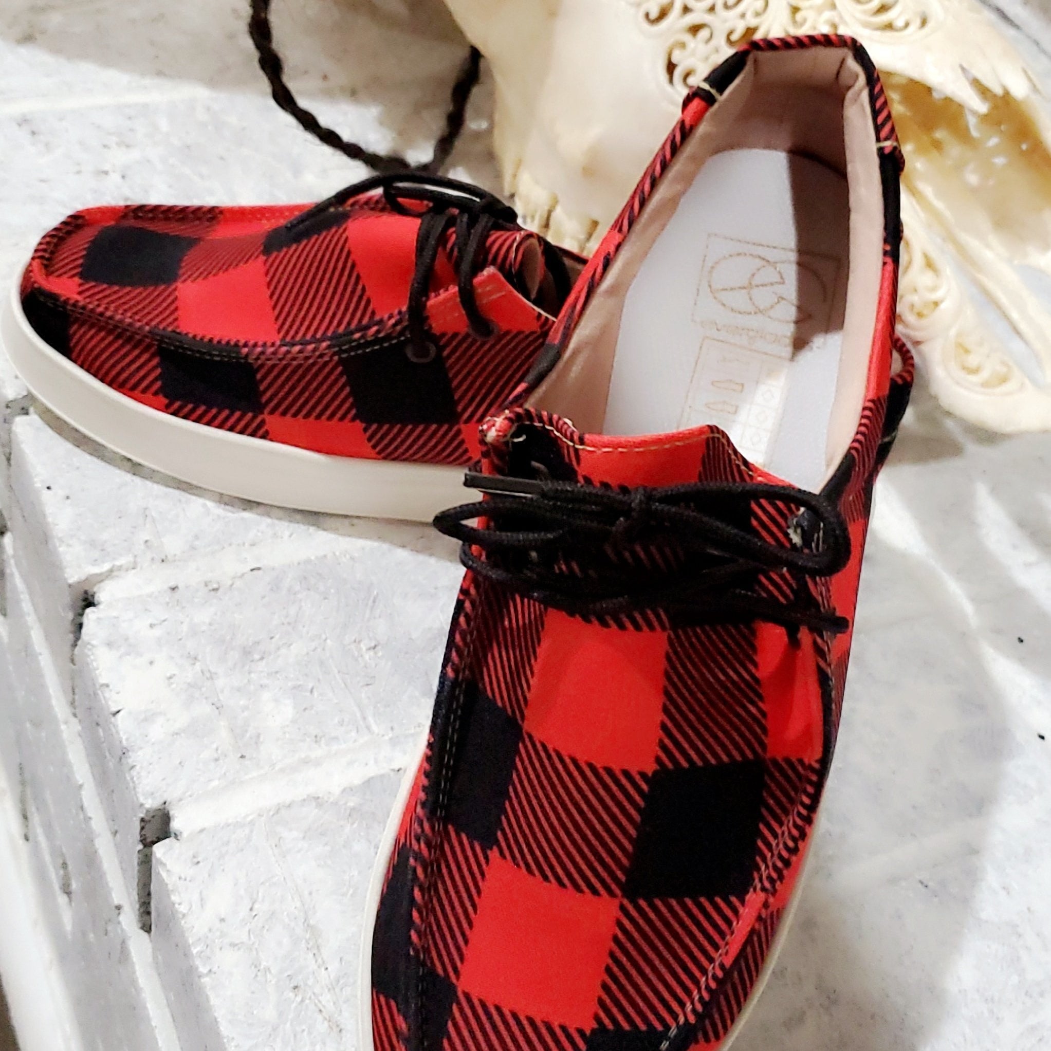 buffalo plaid sneakers