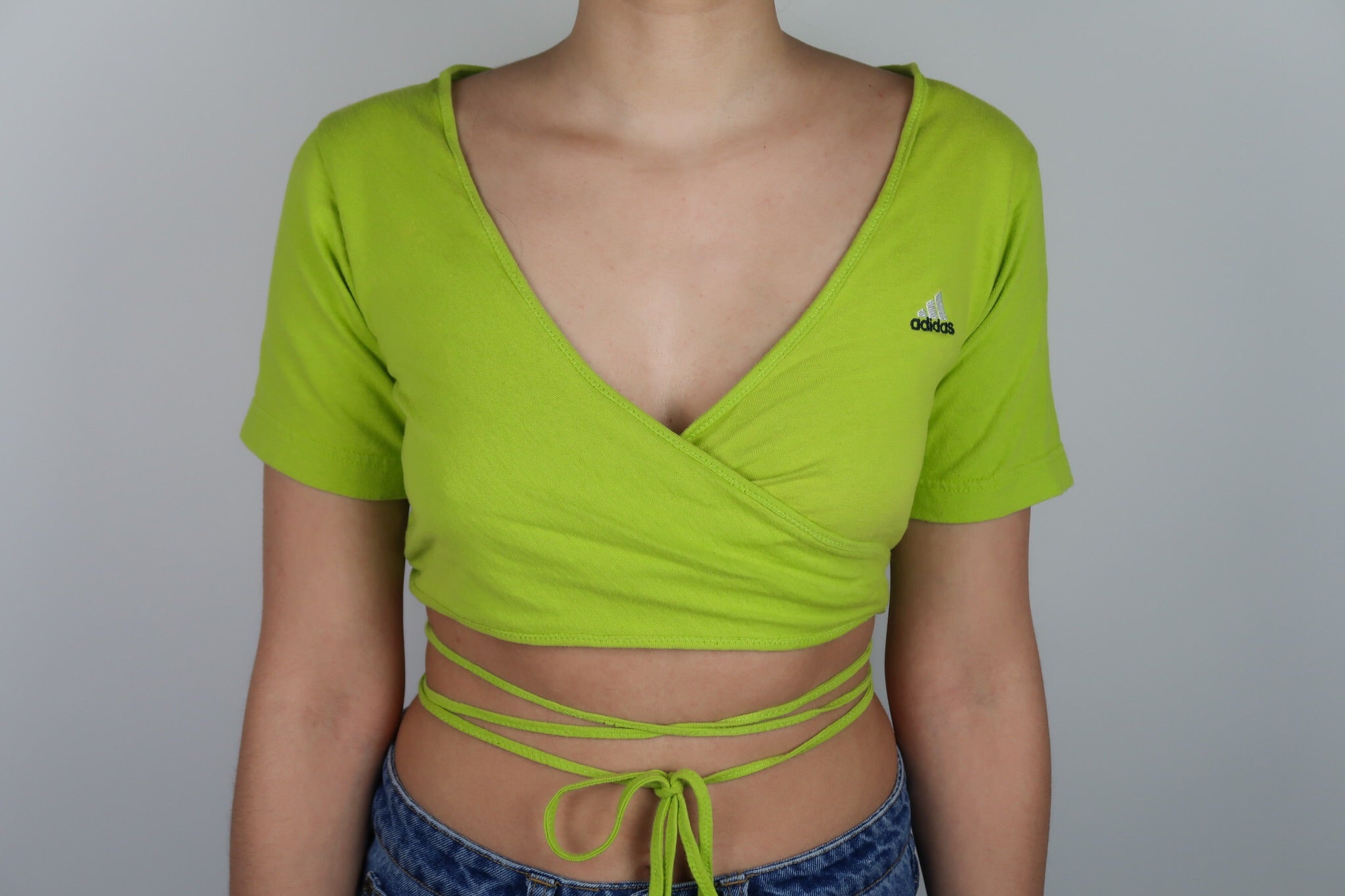 lime green adidas top