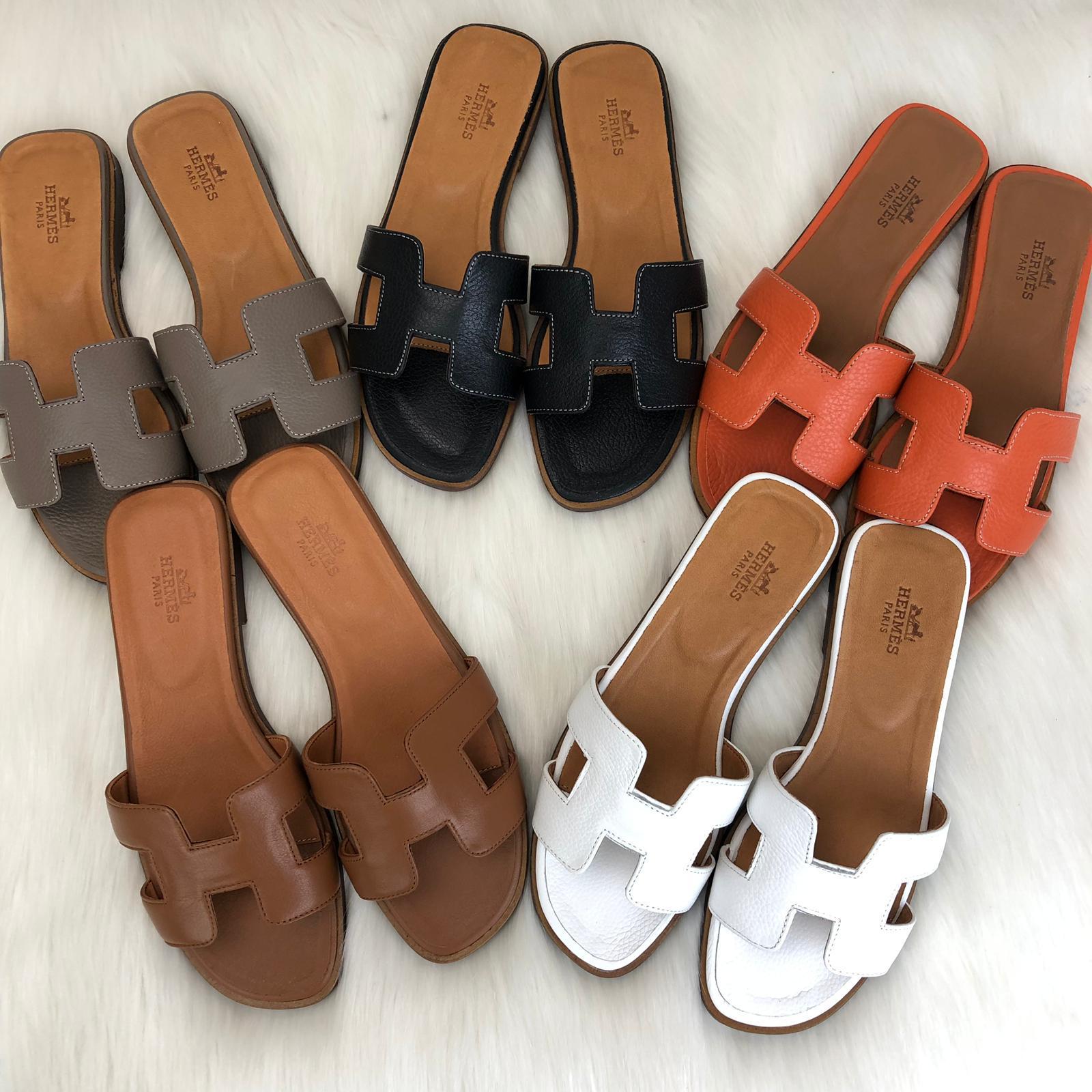 hermes brown oran sandals