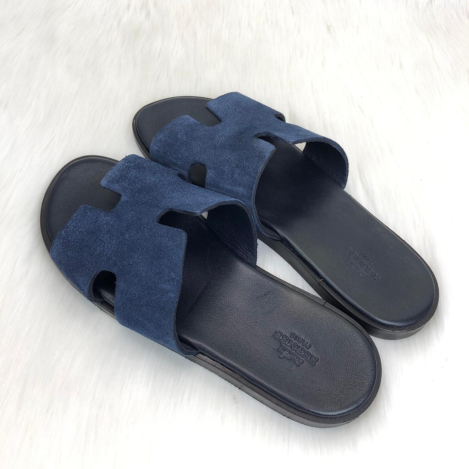 blue hermes sandals