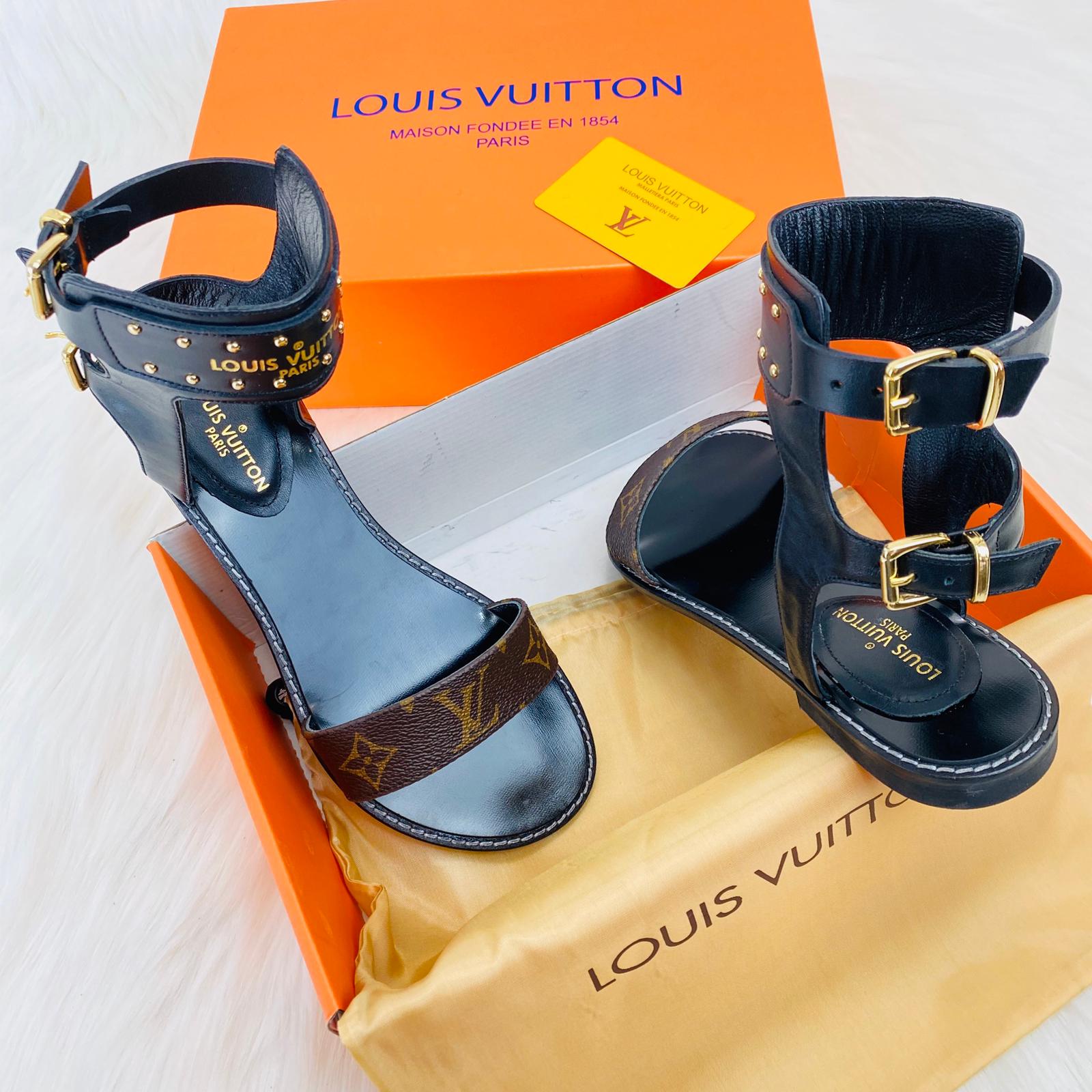 Louis Vuitton Gladiator Flat Sandals 