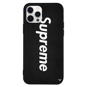 Louis Vuitton Supreme Iphone 12 Pro Max Phone Case Black World Leather Design