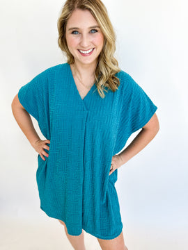 Terry Cloth Cover Up - Teal