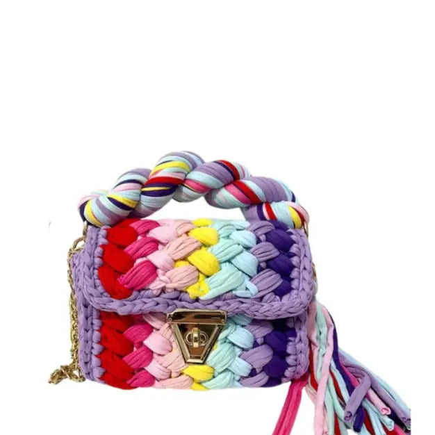 Montego Woven Purse - Rainbow