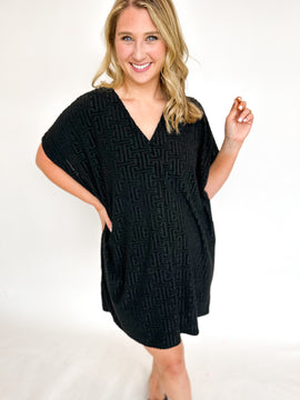 Terry Cloth Cover Up - Black