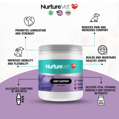 Say goodbye to joint pains and welcome joy with NurtureVet's support supplement