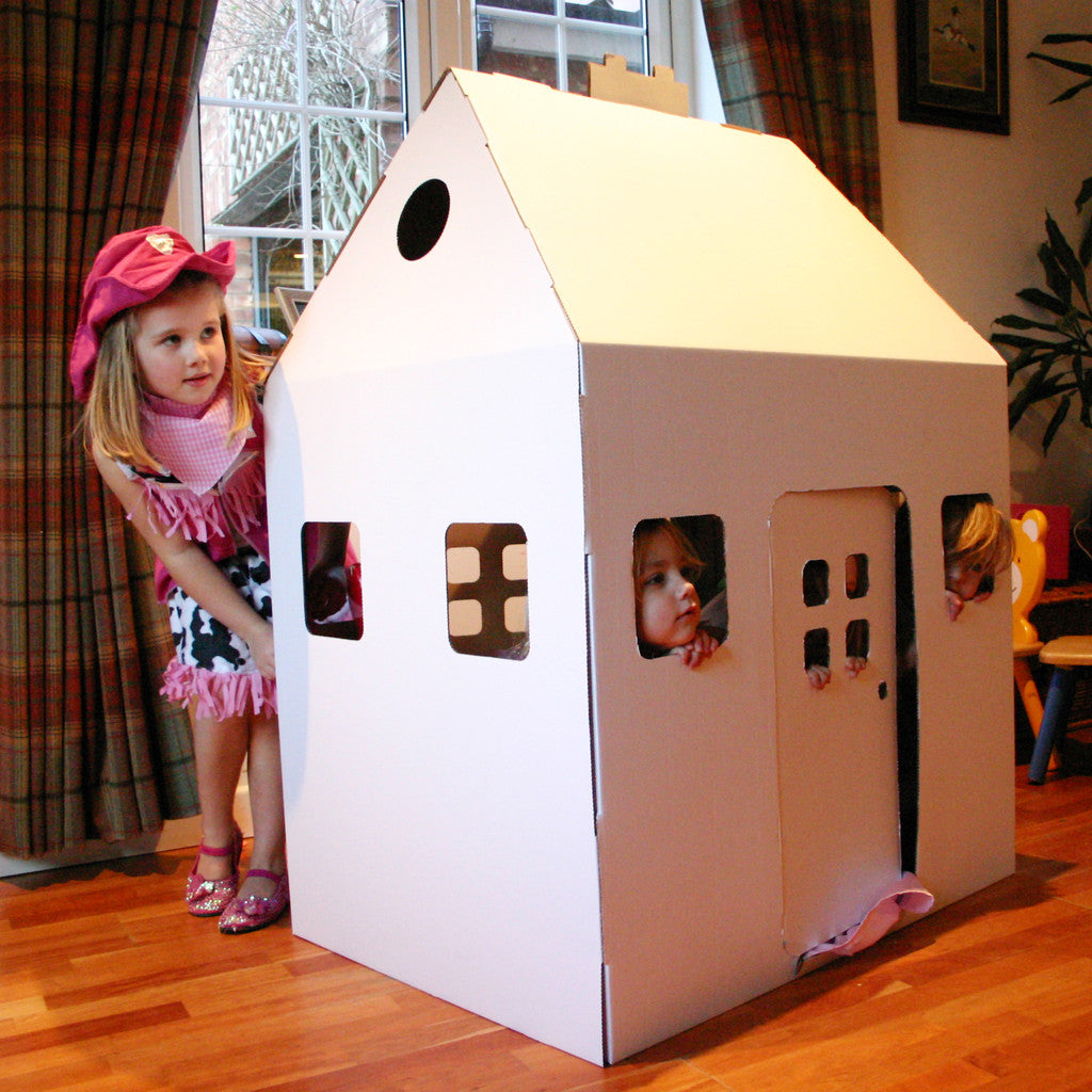 kids cardboard playhouse