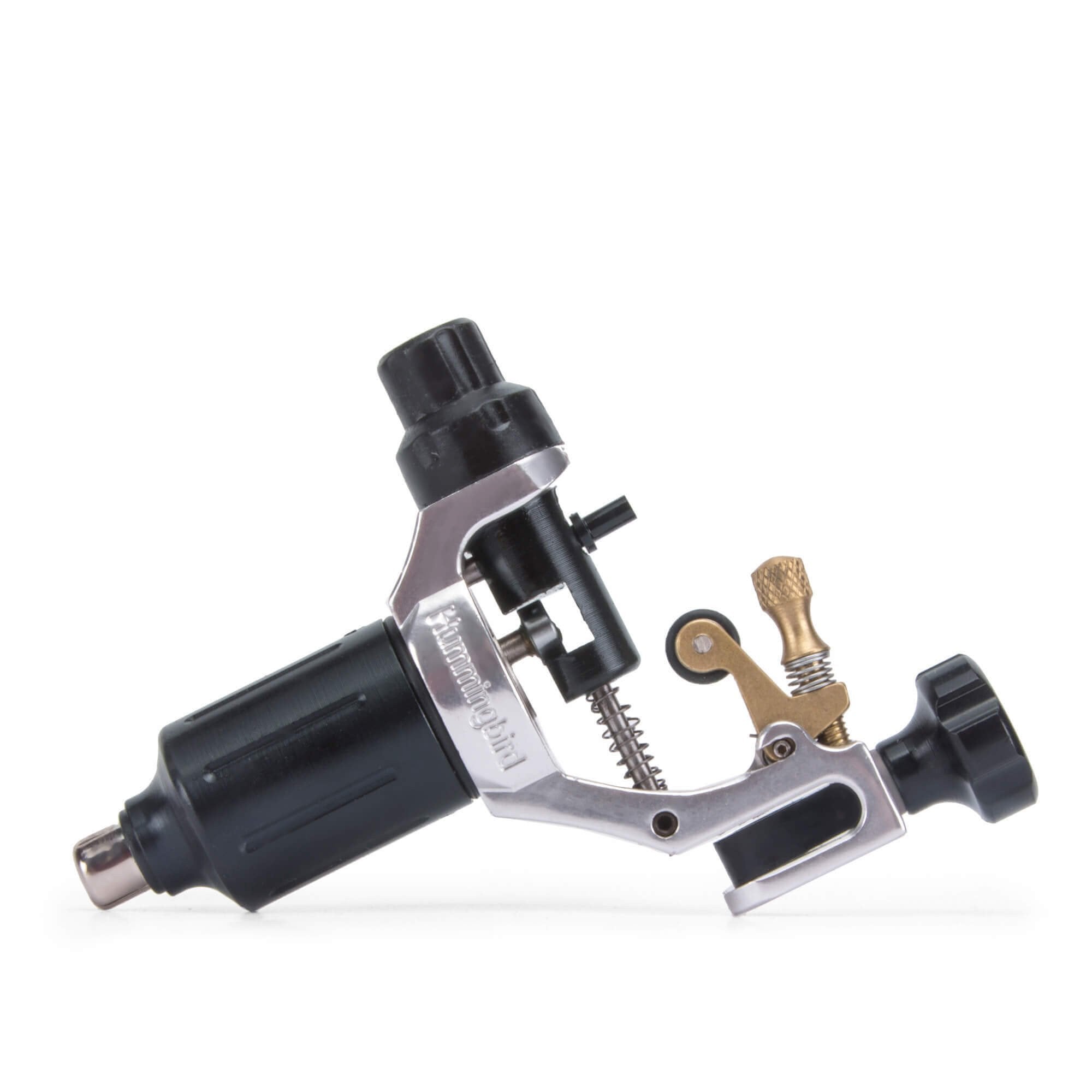 Rotary Motor Machine Manual Adjust Eccentric Wheel Electrogalvanized  Alloy Tattoo Machine Fourcolumn Hollow with Clip Cord