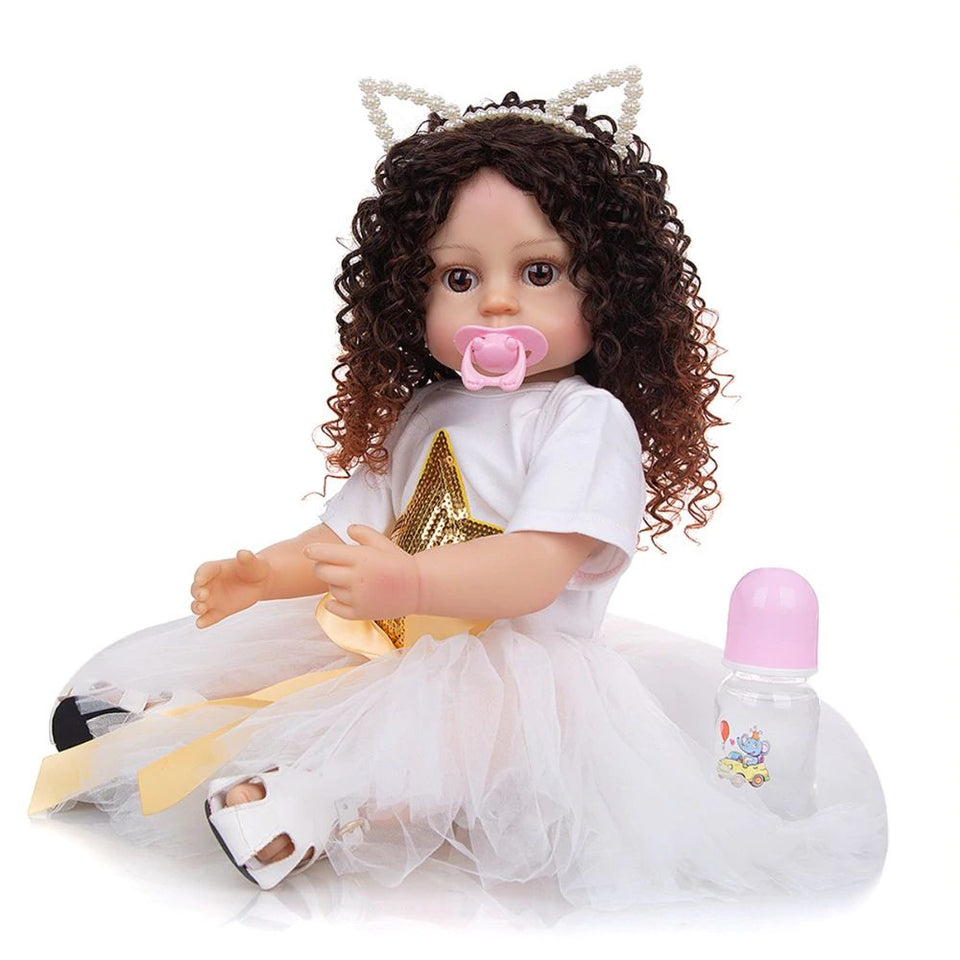 Bebe Reborn Menina Raissa 100 Silicone Amavel Reborn Bonecas E Acessorios