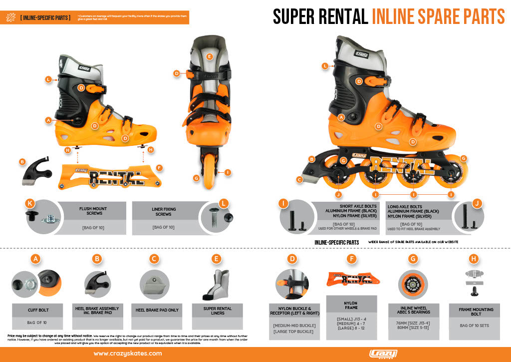 Super Rental Inline Spare Parts