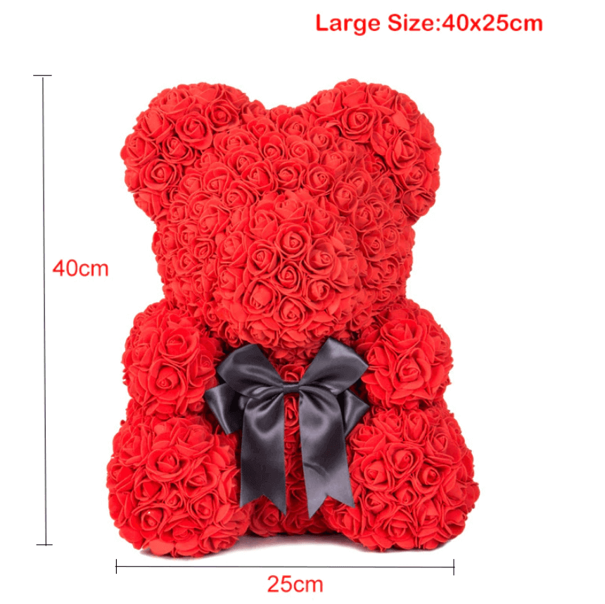 25cm rose bear