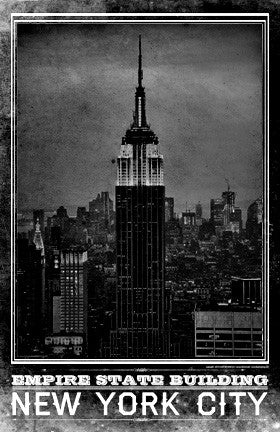 NYC-Empire State Building Vintage Travel Poster – I Lost My Dog
