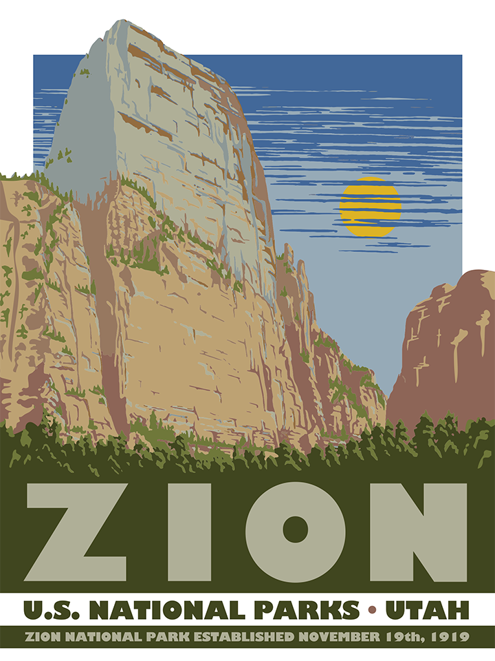 Zion National Park Poster