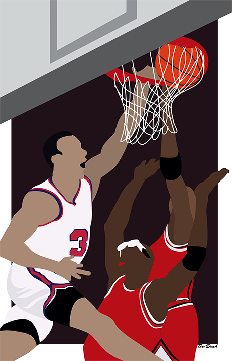 john starks dunking over michael jordan