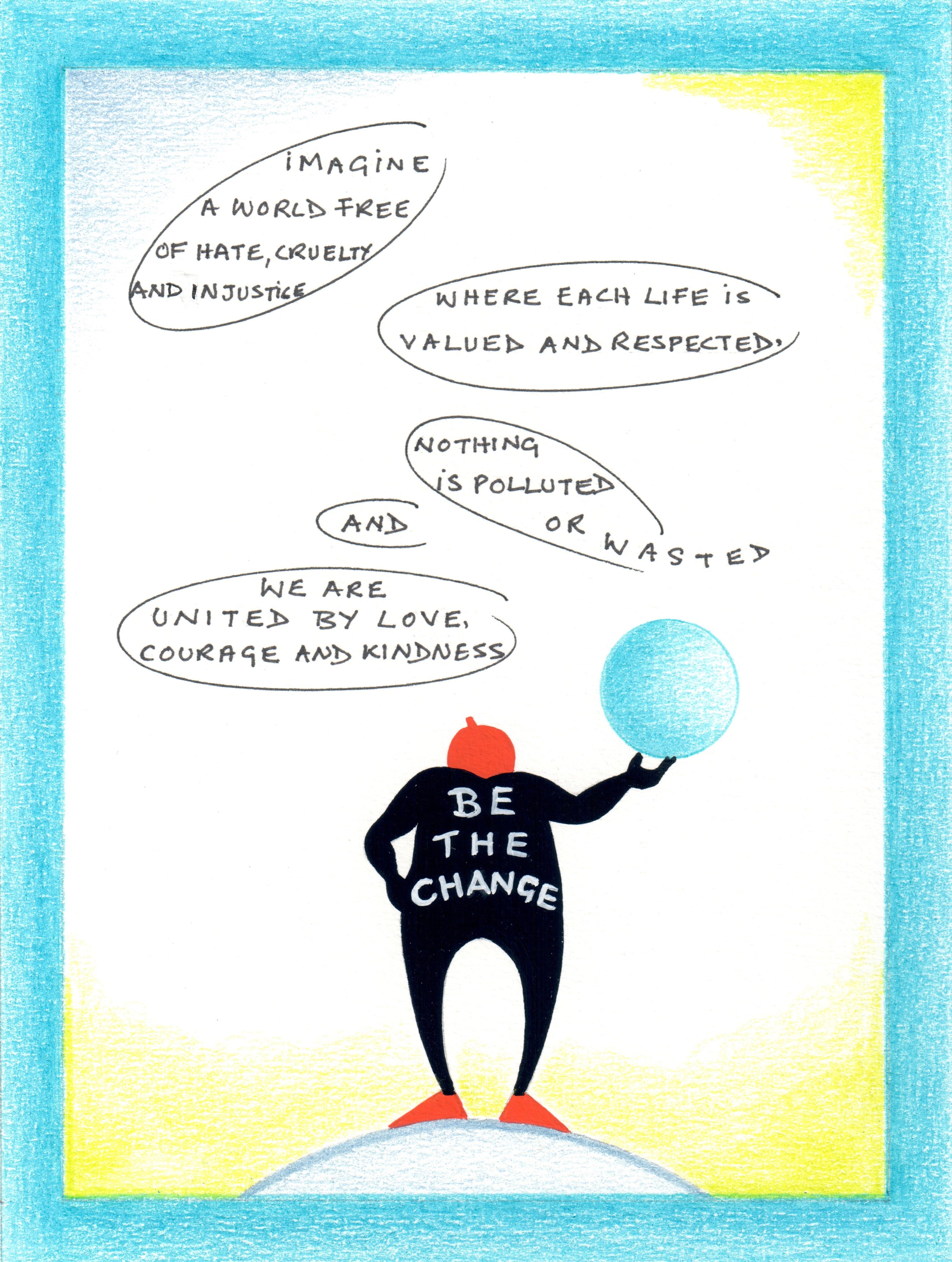 Sandy Miller "Be the Change" Postcard