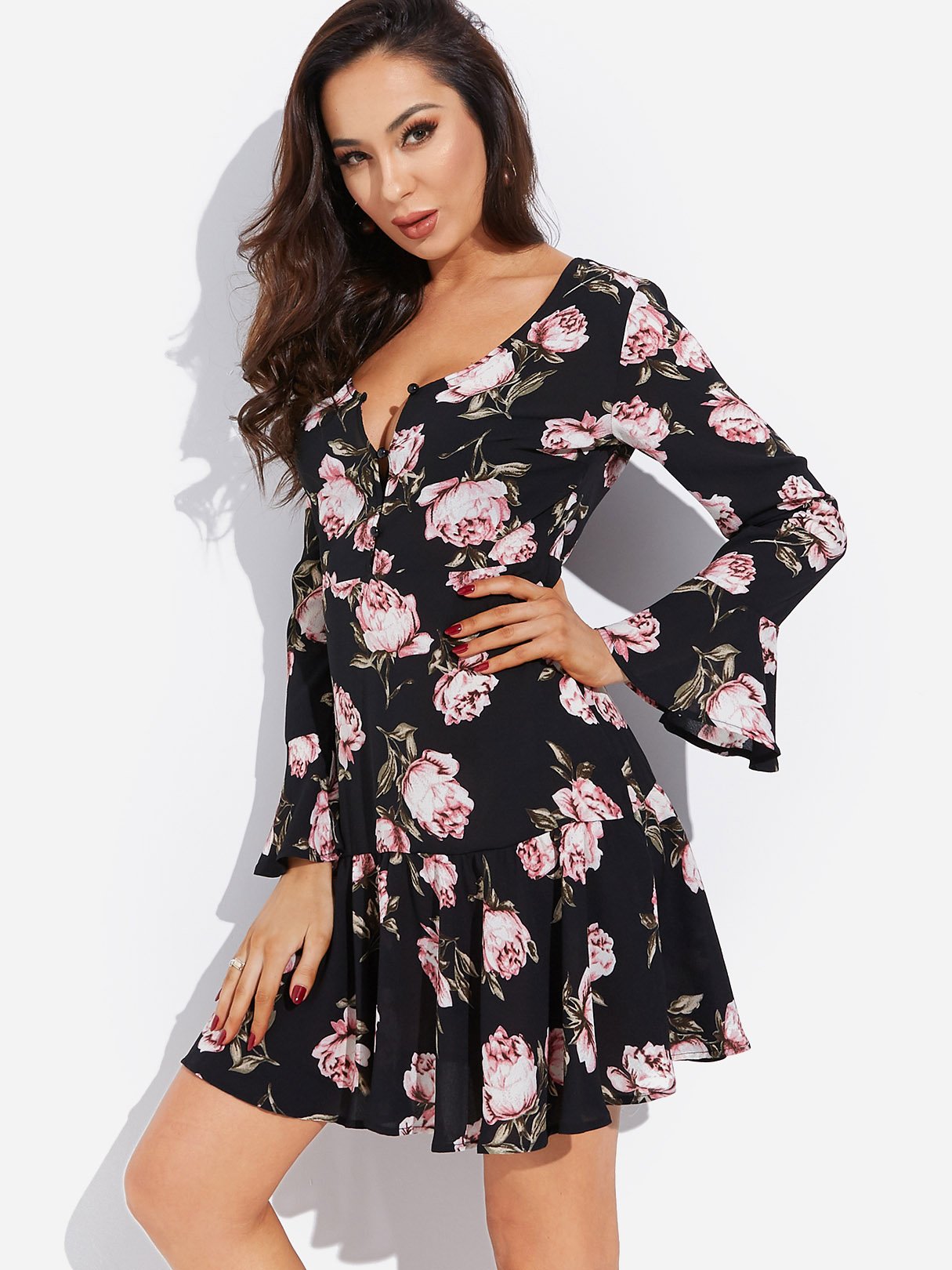 Black Floral Dresses