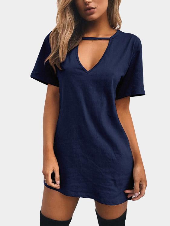 Cut Out Shirt Dresses