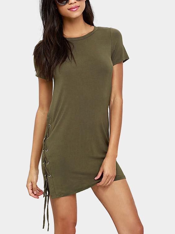 Army Green Casual Dresses