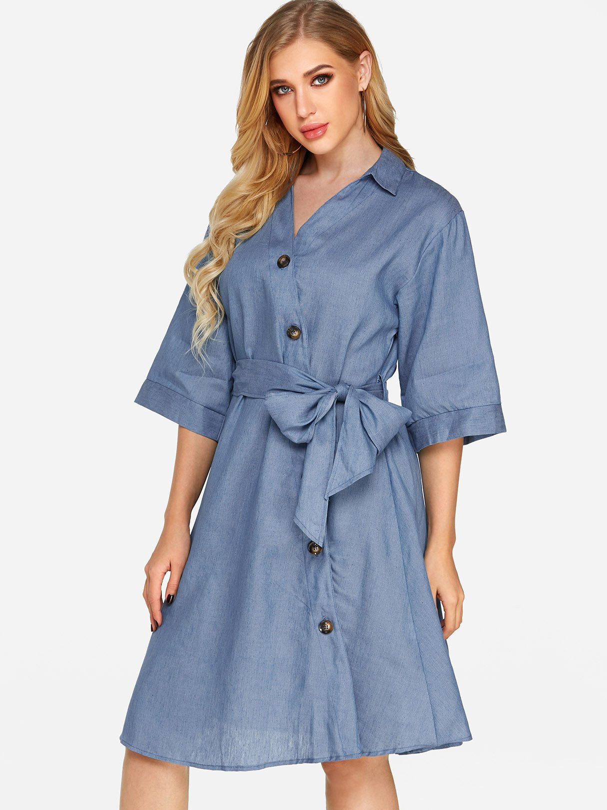 3/4 Sleeve Casual Dresses