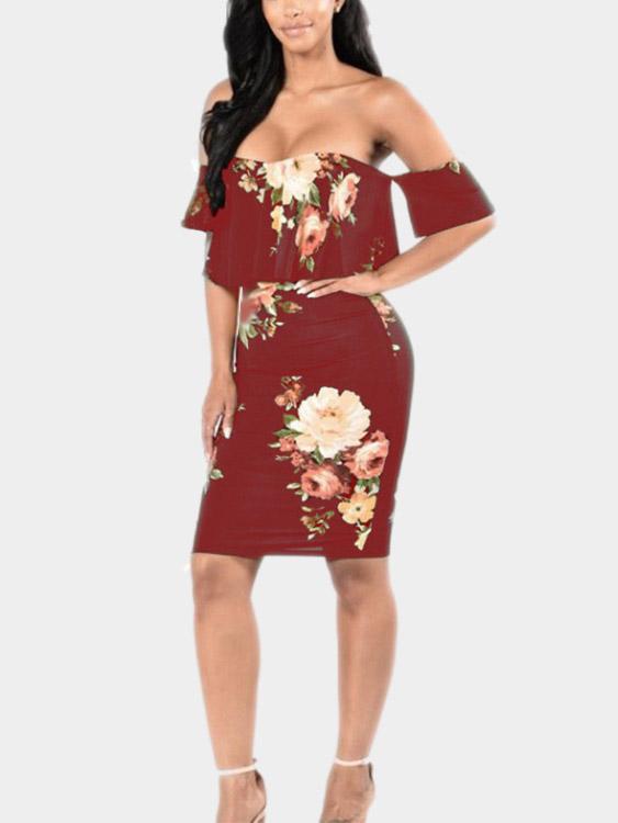 Floral Print Bodycon Dresses