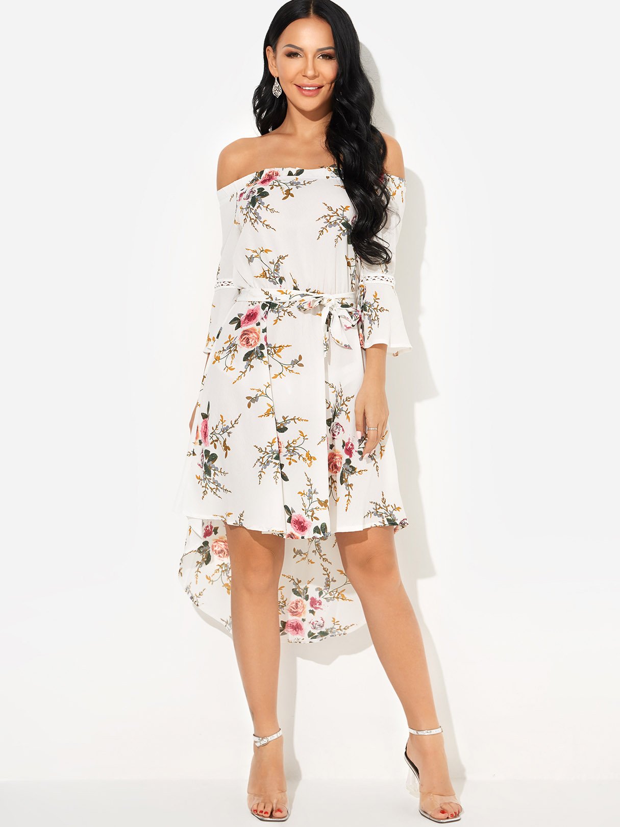 3/4 Sleeve Floral Dresses